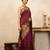 Maroon handloom pure katan silk saree