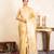 Gold handloom pure katan silk saree