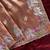 Peach Color embrodied elephant design panel with cutwork and hole work Silk Saree