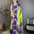 parrot green soft silk gold zari woven butta faux banarasi saree