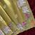 Yellow Color embrodied elephant design panel with cutwork and hole work Silk Saree