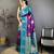 violet soft silk gold zari woven butta faux banarasi saree
