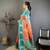 peach soft silk gold zari woven butta faux banarasi saree