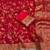 Red Color embroidery cording sequin and thread work Dolla silk blend Saree