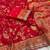 Red Color embroidery cording sequin and thread work Dolla silk blend Saree
