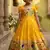 Soft paithani silk zari weaving birds pattern kids gown
