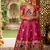 Soft paithani silk zari weaving birds pattern kids gown