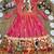 Soft paithani silk zari weaving birds pattern kids gown