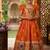 Soft paithani silk zari weaving birds pattern kids gown