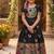 Soft paithani silk zari weaving birds pattern kids gown