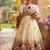 Soft paithani silk zari weaving birds pattern kids gown