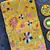 Yellow Color multicolor thread embroidery Work art silk saree