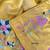 Yellow Color multicolor thread embroidery Work Silk Saree