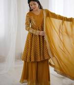 Women's new trendy embroidery sequence work kurta set
