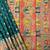 Dark green color pashmina design with meena weaving banarasi silk saree