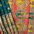 Dark green color pashmina design with meena weaving banarasi silk saree