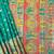 Emerald color pashmina design with meena weaving banarasi silk saree
