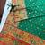 Emerald color pashmina design with meena weaving banarasi silk saree