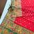 Red color pashmina design with meena weaving banarasi silk saree