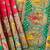 Red color pashmina design with meena weaving banarasi silk saree