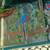 Dark green color pure zari and meena weaving linen silk saree