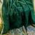 Dark green color pure zari and meena weaving linen silk saree