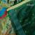 Dark green color pure zari and meena weaving linen silk saree