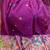 Purple color pure zari and meena weaving linen silk saree