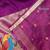 Purple color pure zari and meena weaving linen silk saree