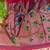 Rani pink color pure zari and meena weaving linen silk saree