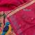 Rani pink color pure zari and meena weaving linen silk saree