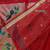 Red color pure zari and meena weaving linen silk saree