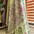 Light olive color jamdani pattern and  meena weaving chanderi cotton saree