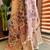 Peach  color jamdani pattern and  meena weaving chanderi cotton saree