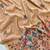 Peach  color jamdani pattern and  meena weaving chanderi cotton saree
