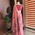 Pink color jamdani pattern and  meena weaving chanderi cotton saree