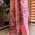 Pink color jamdani pattern and  meena weaving chanderi cotton saree