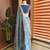 Sky blue color jamdani pattern and  meena weaving chanderi cotton saree