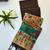 Brown color hiran and fish and zari weaving border with classic weaving khadi raw silk saree