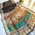 Brown color hiran and fish and zari weaving border with classic weaving khadi raw silk saree