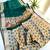 Dark green color hiran and fish and zari weaving border with classic weaving khadi raw silk saree