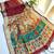 Maroon color hiran and fish and zari weaving border with classic weaving khadi raw silk saree