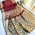 Maroon color hiran and fish and zari weaving border with classic weaving khadi raw silk saree