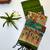 Parrot green  color hiran and fish and zari weaving border with classic weaving khadi raw silk saree