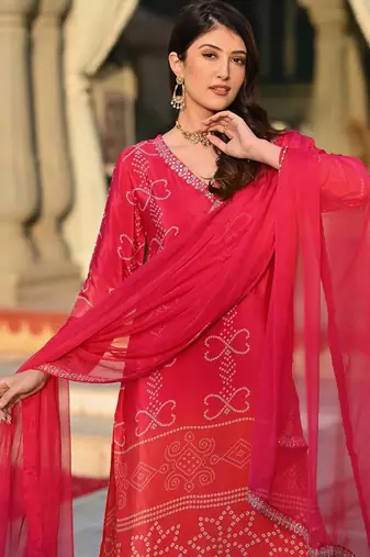 Women Ethnic Motifs Printed Regular Kurta with Salwar & With Dupatta