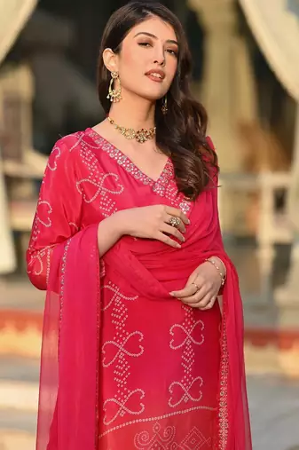 Women Ethnic Motifs Printed Regular Kurta with Salwar & With Dupatta