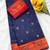 Navy blue color zari and meena woven  tissue silk paithani saree