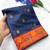 Navy blue color zari and meena woven  tissue silk paithani saree