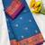 Teal color zari and meena woven  tissue silk paithani saree