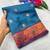 Teal color zari and meena woven  tissue silk paithani saree